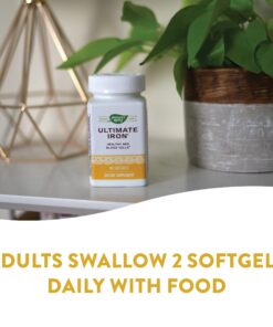 Nature’s Way Ultimate Iron Healthy Red Blood Cells* 50 mg per Serving Gluten-Free 90 Softgels 15 71PQB8iSYL
