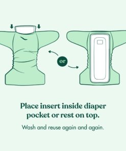 Naturally Natures Cloth Diaper Inserts 5 Layer. Bamboo Reusable Liners (Pack of 12) 23 71PQCQ0bBaL