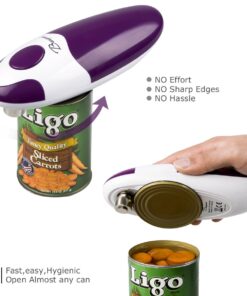 BangRui Smooth Soft Edge Electric Can Opener with One-Button Start and One-Button Manual Stop (Purple) Purple 19 71PQEFDAqbL