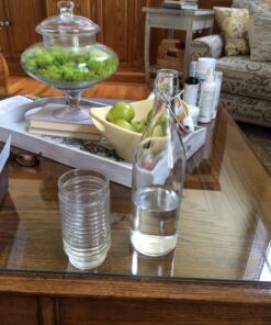 Bormioli Rocco Giara Swing Top Bottles 33 ¾ Ounce-4 Pack Round Clear Glass Grolsch Flip Top Bottle With Stopper, for Beverages, Smoothies, Kefir, Beer, Soda, Juicing, Kombucha, Water, Milk and Vinegar 4 Pack 37 71PQKBp1G9L