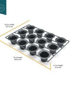 Chicago Metallic 26121 Professional 12-Cup Non-Stick Mini-Popover Pan, 16-Inch-by-10.75-Inch 20 71PQQUVfacL