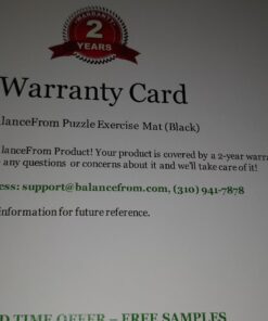 BalanceFrom Puzzle Exercise Mat with EVA Foam Interlocking Tiles for MMA, Exercise, Gymnastics and Home Gym Protective Flooring, Multiple Sizes Black 1/2" Thick, 24 Square Feet 50 71PQYg1P0yL