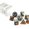 Chessex Polyhedral 7-Die Gemini Dice Set - Copper-Steel with White CHX-26424 26 71PQymmRUiL