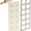 Norpro 3 Piece Ravioli Maker and Press Set with Rolling Pin, Large, White and silver 15 71PR 7INPvL