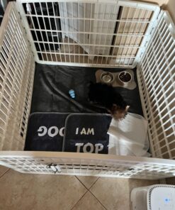 IRIS USA 24-inch Exercise 4-Panel Pet Playpen with Door, White 4 Panel w/ door 35 71PR31PMEUL