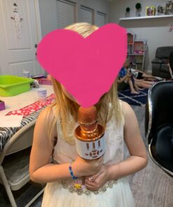 Ankuka Karaoke Microphone for Kids, Bluetooth Karaoke Microphone with LED Lights,Portable 4 in 1 Wireless Microphone Toys Christmas Birthday Gift Home Party Kids Toys for Girls Boys Adults(Rose Gold) Rose Gold 36 71PRDNm2E0L