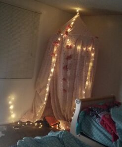 TingMiao Fairy Lights 33ft 100 LED String Lights Battery Operated with Remote Waterproof Copper Wire Lights for Indoor Decorative Lights Warm White 41 71PRHjmyfhL