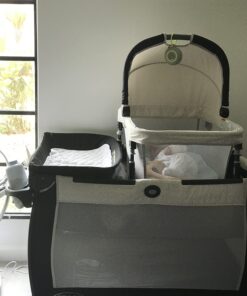 Graco Pack 'n Play Day2Dream Travel Bassinet Playard Features Portable Bassinet Diaper Changer and More (Lo, Lo, W/Fold Flat Bassinet) 31 71PRJrzXiuL