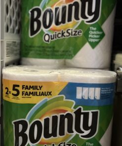 Bounty Quick-Size Paper Towels, White, 12 Family Rolls = 30 Regular Rolls 50 71PRSj6LyQL