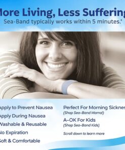 Sea-Band Mama Anti-Nausea Acupressure Wristband for Morning Sickness, Colors May Vary, Pack of 2 24 71PRe5LxxWL