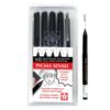 Sakura Pigma Sensei Manga Drawing Kit - Archival Black Ink Pens with Pencil & Eraser - Pens for Drawing Manga, Cartoon, & More - Assorted Nib Sizes - 6 Pack 6-PC Drawing Set 54 71PSUbMksTL 2