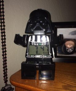 LEGO Star Wars 9002113 Darth Vader Kids Minifigure Light Up Alarm Clock | black/gray | plastic | 9.5 inches tall | LCD display | boy girl | official 27 71PSiSKfOL