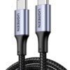 UGREEN 100W USB C to USB C Cable Type C Fast Charging Compatible with iPhone 15/15 Plus/15 Pro/15 Pro Max/Samsung Galaxy S23/S22 Ultra/Laptop/Tablet/Switch, etc. 6.6FT Black 1