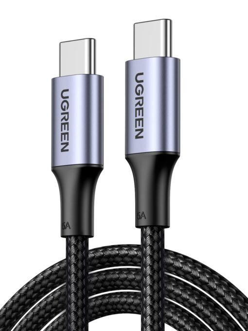 UGREEN 100W USB C to USB C Cable Type C Fast Charging Compatible with iPhone 15/15 Plus/15 Pro/15 Pro Max/Samsung Galaxy S23/S22 Ultra/Laptop/Tablet/Switch, etc. 6.6FT Black 1