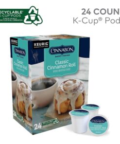 Cinnabon Classic Cinnamon Roll, Single-Serve Keurig K-Cup Pods, Flavored Coffee, 24 Count 24 Count (Pack of 1) 14 71PStYqTNL