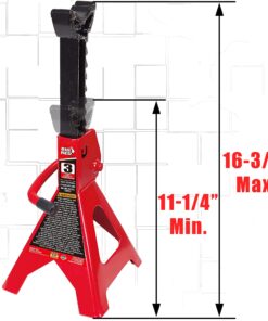Alternative view of BIG RED T43202 Torin Heavy Duty Steel Jack Stands: 3 Ton (6,000 lb) Capacity Car Lifting Stand,1 Pair (Not Suitable for SUV,Truck) 1 Pair 2 count (pack of 1)