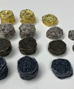 Beverly Oaks Metal Pirate Coins - Gold and Silver Spanish Doubloon Replicas - Fantasy Metal Coin Pirate Treasure (100) 100 56 71PTJ3vd 4L