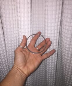 Amazon Essentials Gold Plated or Stainless Steel Flattened Hoop Earrings 70 mm 29 71PTds0AjPL