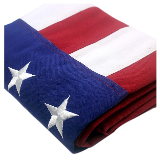 VSVO US American Flag 4x6 Ft SpunTextile Series Embroidered 300GSM Spun Polyester, Embroidered Design USA Flags, Indoor/Outdoor, Brass Grommets, Heavy Duty American Flag 4x6 ft - SpunTextile Series