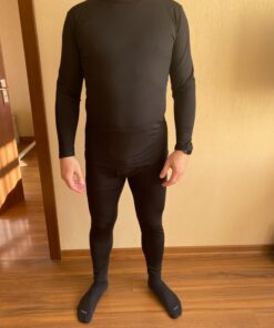 Thermajohn Long Johns Thermal Underwear for Men Fleece Lined Base Layer Set for Cold Weather Large Black 28 71PTlSr1mgL