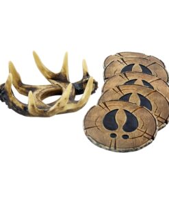 Pine Ridge Deer Antler Drink Coaster Set of 4 Old West Decor - Home Table Beverage Coaster with Holder - Drink Glass Holder with Outdoors Rustic Cabin Theme Deer Antler Coasters 22 71PUIV8S8QL