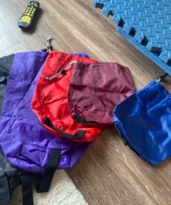 BeeGreen Stuff Sacks 6 Pack for Backpacking with Dust Flap Ditty Bags Bulk for Camping Gear Outdoor Products Gym Sport Travel Drawstring Bags Foldable Lightweight Grey,black,purple,red,wine Red,navy Blue 34 71PUPgJIooL