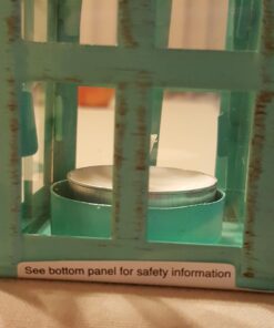 Kate Aspen, Distressed Metal Vintage Decorative Mini Lantern, Centerpiece, Party Favor, 2.5 x 2.5 x 6.5, Blue Small 46 71PUbhvtn2L