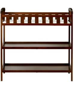 Alternative view of Dream On Me Emily Changing Table In Espresso, Comes With 1" Changing Pad, Features Two Shelves, Portable Changing Station, Made Of Sustainable New Zealand Pinewood