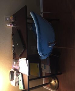 SEI Furniture Langston Spacious A Frame 2 Fixed Shelves Desk, Espresso 43 71PVKJF4SDL