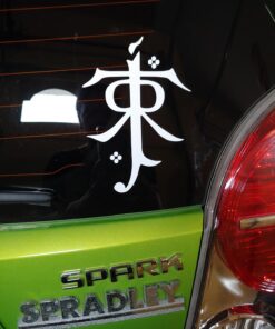 Bargain Max Decals - LOTR Tolkien Monogram Sticker Decal Notebook Car Laptop 5" (White) 19 71PVc3pxs0L