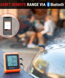 Alternative view of ThermoPro Wireless Meat Thermometer of 650FT for Smoker Oven, Bluetooth Grill Thermometer with Dual Probes, Smart Rechargeable BBQ thermometer for Cooking Turkey Fish Beef 2 Probes