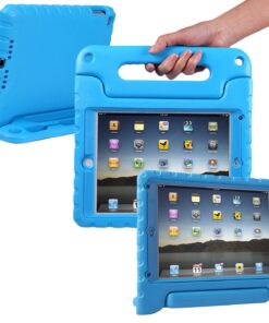 HDE Case for iPad 9.7-inch 2018 / 2017 Kids Shockproof Bumper Hard Cover Handle Stand with Built in Screen Protector for New Apple Education iPad 9.7 Inch (6th Gen) / 5th Generation iPad 9.7 - Blue 24 71PW2feRbaL