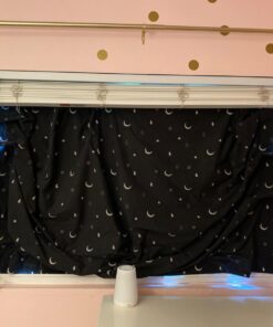 Amazon Basics Portable Travel Window Blackout Curtain Shades with Suction Cups-Black, 1-Pack, 78 by 50 inches - 1 Pack, Moon and Stars 37 71PWwCEb1yL