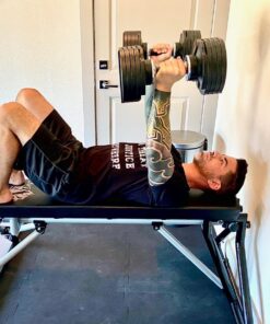 Vdip Power Station | Patented V-Shaped Equipment for All-Powerful Dips & Resistance Training | Lightweight & Effortless Assembly | Doubles as a Workout Bench|Total Body Workout at Home, Work, Gym 21 71PXK1X5ZiL