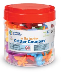 Alternative view of Learning Resources in The Garden Critter Counters - 72 Pieces, Ages 3+ Toddler Learning Toys, Math Games for Kids, Math Manipulatives