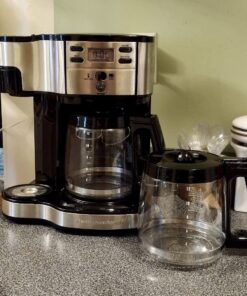Hamilton Beach 2-Way 12 Cup Programmable Drip Coffee Maker & Single Serve Machine, Glass Carafe, Auto Pause and Pour, Black (49980R) 67 71PZ1Hdsr1L