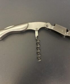 True Sommelier Waiter's Corkscrew - Professional Wine Bottle Opener, Wine Accessories, Gift for Wine Lovers, Stainless Steel - Set of 1, Silver 22 71PZXA2ALSL