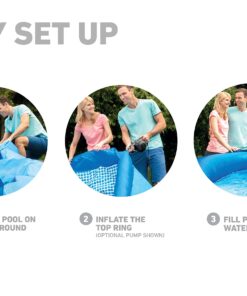 INTEX 28131EH Easy Set Inflatable Swimming Pool Set: 12ft x 30in – Includes 530 GPH Cartridge Filter Pump – Puncture-Resistant Material – 1485 Gallon Capacity – 23in Water Depth Above-Ground Pool 25 71Pa7uTOuAL