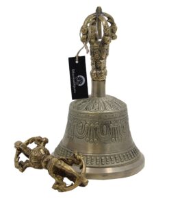 Alternative view of DharmaObjects Large Tibetan Meditation BELL and DORJE Set
