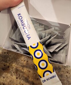 KOMBUCHA Lemon Kombucha Tea, 30 sticks x 5 grams, Zero Sugar, Sparkling Fermented Powdered Mix, Live Probiotics & Prebiotics, Healthy Drinks, Product of Korea 69 71PaH8 IUuL