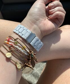 Nine West Women's NW/1678WTWT Matte White Rubberized Bracelet Watch 17 71Pb9qajgDL