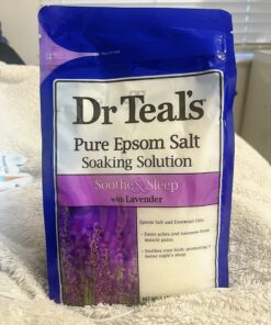 Dr Teal's Epsom Salt Soaking Solution, Soothe & Sleep, Lavender, 3lbs (Packaging May Vary) 3 Pound (Pack of 1) White 35 71PbBE6iyfL