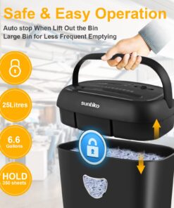 Paper Shredder, 14-Sheet Cross Cut with 6.6-Gallon Basket, P-4 Security Level, 3-Mode Design Shred Card/CD/Staple/Clip, Heavy Duty with Jam Proof System, Paper Shredder for Office (ETL) 32 71PbMW4dCgL