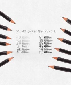 Tombow 51523 MONO Drawing Pencil Set, Assorted Degrees, 12-Pack. Professional Quality Graphite Pencil Set with Eraser and Sharpener 27 71PbRT fXvL
