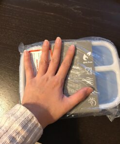 Leakproof, 3 Compartment, Bento Lunch Box, Airtight Food Storage Container (1 Pc) - Blue 52 71PbtouEdL