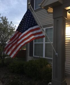 Premium American Flag 3x5' - 100% Made in the USA - Durable, Long Lasting, Bright & Vivid Nylon Material - Densely Embroidered Stars, Sewn Stripes with Lock Stitching, Four Rows of Lock Stitching on the Fly End, Tough Enough for Both Commercial and Res... 21 71Pbx0l8h L