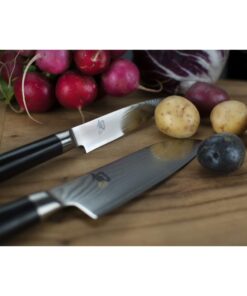 Alternative view of Shun Cutlery Classic Paring Knife 4", Small, Nimble Cooking Knife for Peeling, Coring, Trimming and More, Precise Cutting Knife, Handcrafted Japanese Kitchen Knife,Black/Silver