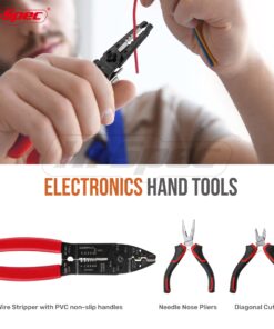 Hi-Spec 84pc Electronics & Solder Iron Kit. Multimeter and Tools for Electrical Repairs, PCB & Computers 84 Piece 12 71Pcjh5fDJL