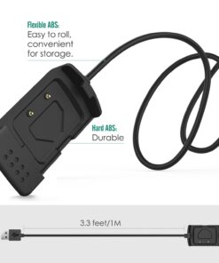 Scosche Rhythm+ Heart Rate Monitor Charger Dock, MoKo Replacement USB Charge Cradle Dock Charger with 1M Charging Cable for Scosche Rhythm+ Heart Rate Monitor Armband, Black 10 71PdD7TmqL