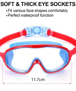 2 Pack Kids Swim Goggles, Swimming Glasses for Children from 3 to 15 Years Old Blue/Red & Yellow/Green 7 71PdIkmsS4L